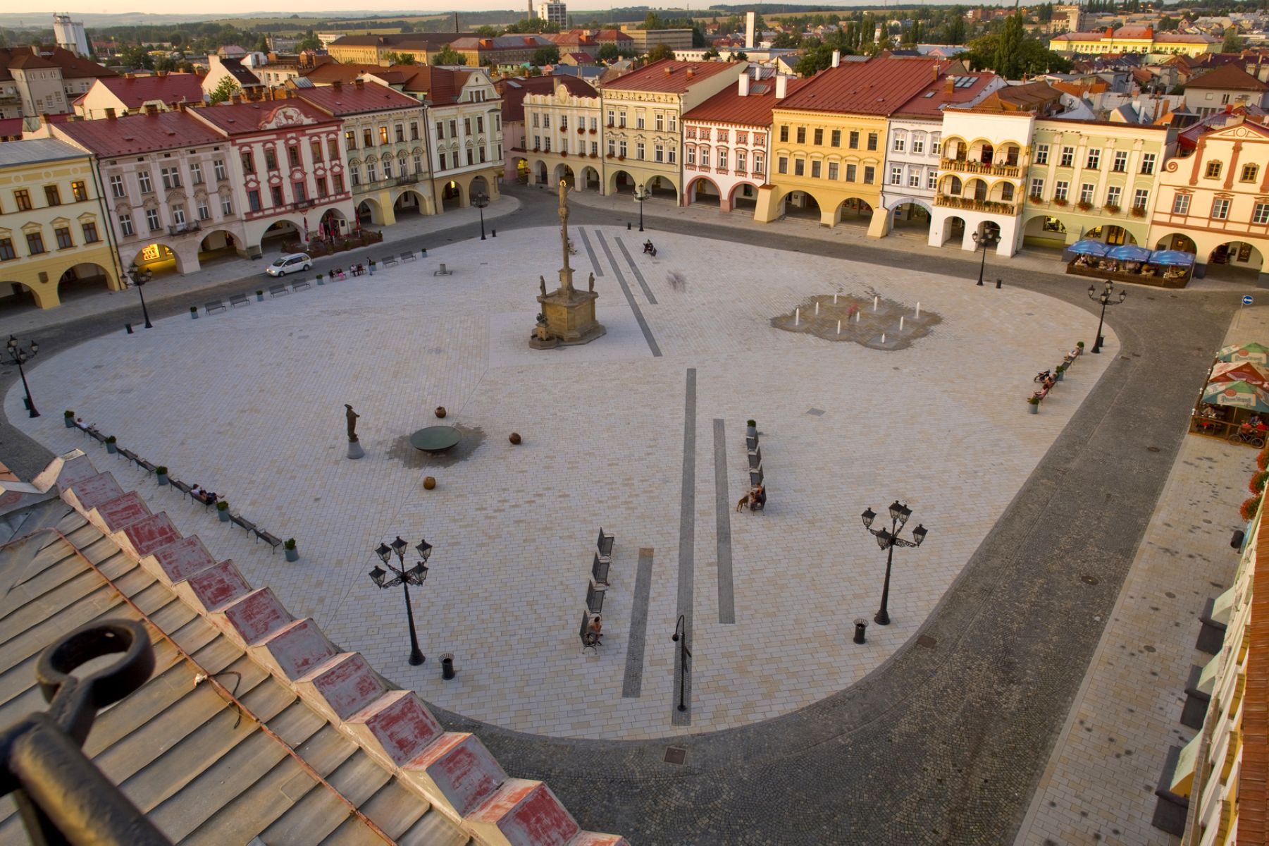 The square Masarykovo náměstí in Nový Jičín