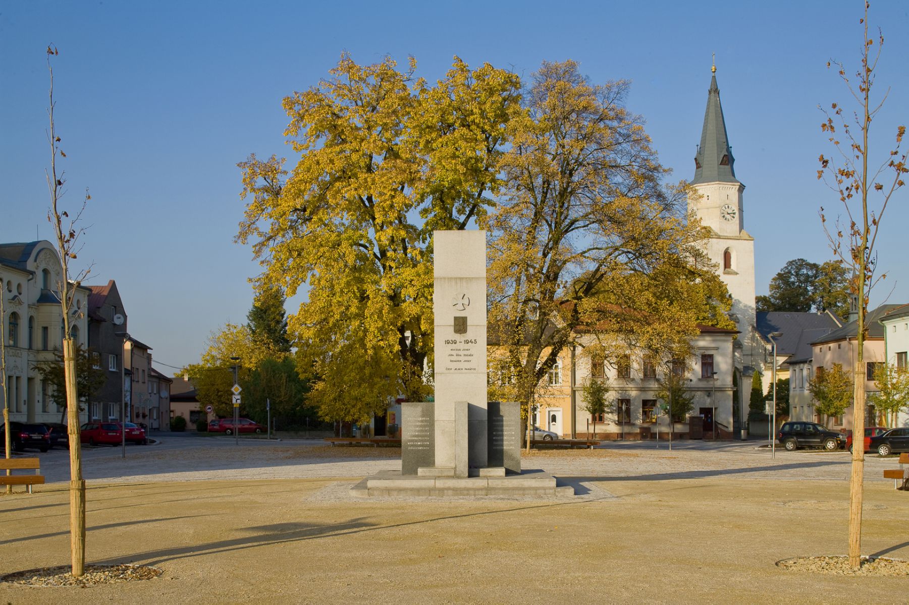 The square Náměstí Svobody in Starý Bohumín